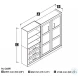 Pur White 95" Full Murphy Bed and Shelving Unit with Drawers
