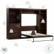 Pur Chocolate 120" Full Wall Bed With Left Side Drawers