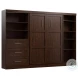 Pur Chocolate 120" Full Wall Bed With Left Side Drawers