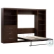 Pur Chocolate 120" Full Wall Bed With Left Side Drawers