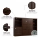 Pur Chocolate 120" Full Wall Bed With Left Side Drawers
