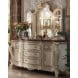 Picardy Antique Pearl Upholstered Panel Bedroom Set