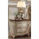 Picardy Antique Pearl Upholstered Panel Bedroom Set