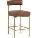 Astellan Bravo Cognac Upholstered Counter Height Stool