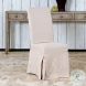 Draped Beige Side Chair Set of 2