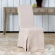 Draped Beige Side Chair Set of 2