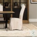 Draped Beige Side Chair Set of 2