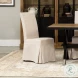 Draped Beige Side Chair Set of 2