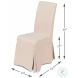 Draped Beige Side Chair Set of 2