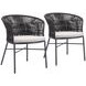 Freycinet Black Outdoor Dining Chair Set of 2