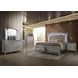 Kaitlyn Gray and Champagne Upholstered Storage Panel Bedroom Set with LED