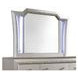 Kaitlyn Champagne Rectangular Dresser Mirror with LED and Nailhead Trim