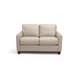 Millbrook Taupe Plain Leather 60" Loveseat