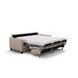 Millbrook Taupe Plain Leather 85" Queen Sleeper Sofa