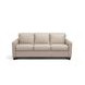Millbrook Taupe Plain Leather 85" Queen Sleeper Sofa