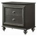 Kaitlyn Metallic Gray 2 Drawer Nightstand