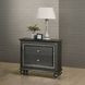 Kaitlyn Metallic Gray 2 Drawer Nightstand