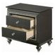Kaitlyn Metallic Gray 2 Drawer Nightstand