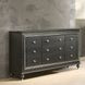 Kaitlyn Metallic Gray 9 Drawer Dresser