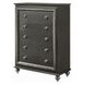 Kaitlyn Metallic Gray 5 Drawer Chest