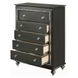 Kaitlyn Metallic Gray 5 Drawer Chest