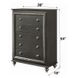 Kaitlyn Metallic Gray 5 Drawer Chest