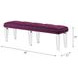 Varian Burgundy Upholstered Dining Bench with Nailhead Trim