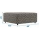 Rendezvous Umber Castered Cocktail Square Ottoman