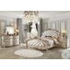 Gorsedd Fabric and Golden Ivory Queen Upholstered Panel Bed