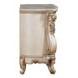 Gorsedd Beige and Golden Ivory 2 Drawer Marble Top Nightstand