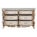 Gorsedd Beige and Golden Ivory 6 Drawer Marble Top Dresser
