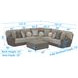 Rendezvous Slate and Umber 6 Piece Sectional