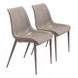 Magnus Gray Dining Chair with Matte Brown Legs Set Of 2