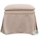 Draped Beige Ottoman Set of 2