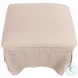 Draped Beige Ottoman Set of 2