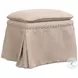 Draped Beige Ottoman Set of 2