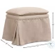 Draped Beige Ottoman Set of 2