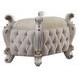 Picardy Antique Pearl Upholstered Vanity Stool
