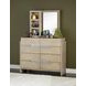 District Weathered Oak Rectangular Dresser Mirror with Storage