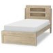District Weathered Oak Youth Storage Panel Bedroom Set with LED