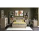 District Weathered Oak Full Storage Panel Bed with LED