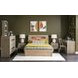 District Weathered Oak Full Storage Panel Bed with LED