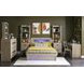 District Weathered Oak Full Storage Panel Bed with LED