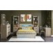 District Weathered Oak Full Storage Panel Bed with LED
