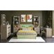 District Weathered Oak Full Storage Panel Bed with LED