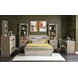 District Weathered Oak Full Storage Panel Bed with LED