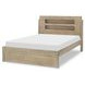 District Weathered Oak Full Storage Panel Bed with LED