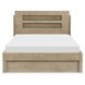 District Weathered Oak Full Storage Panel Bed with LED