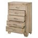 Miquell Natural 5 Drawer Chest
