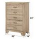 Miquell Natural 5 Drawer Chest
